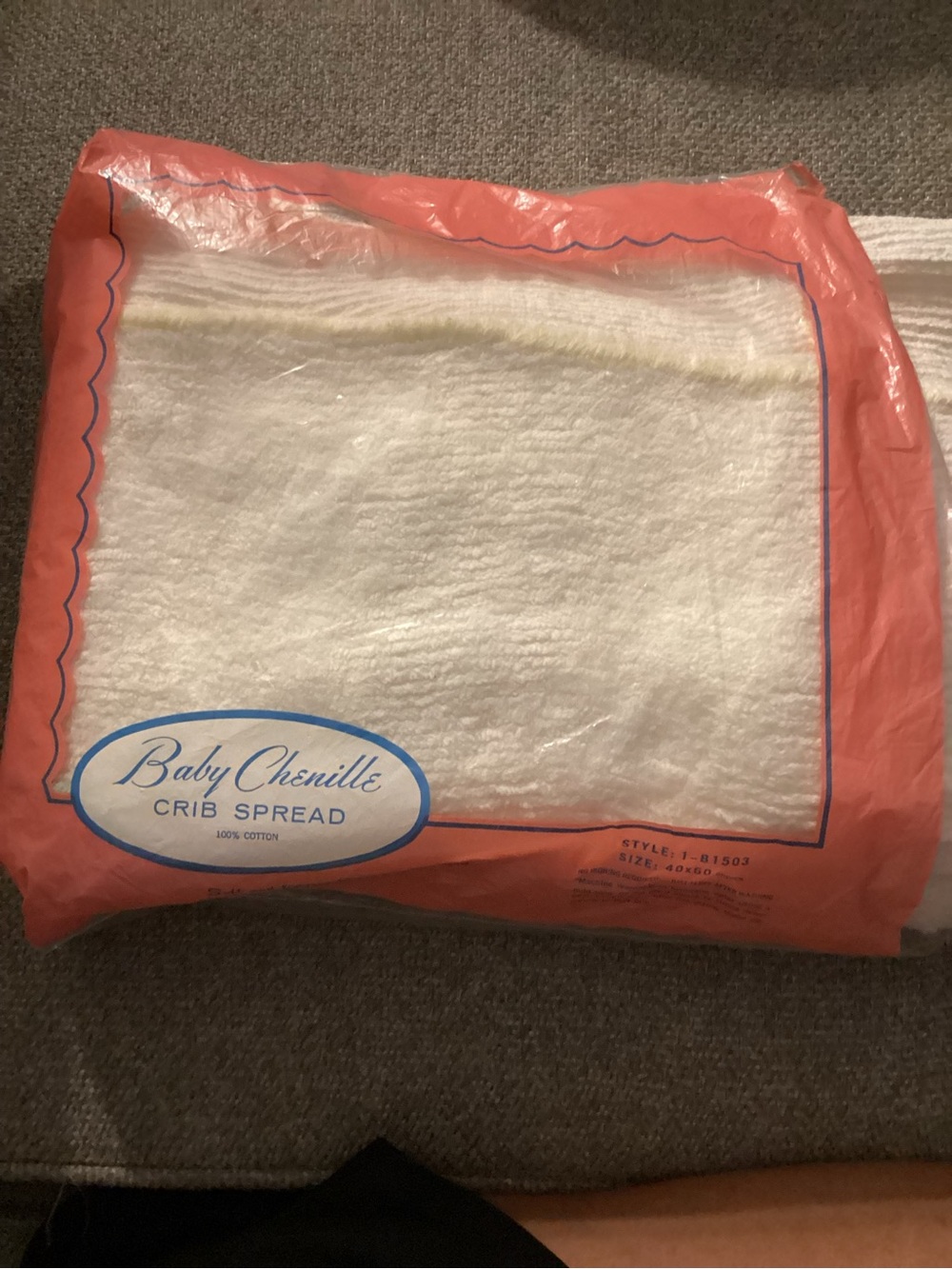 Baby Chenille Crib Spread - White